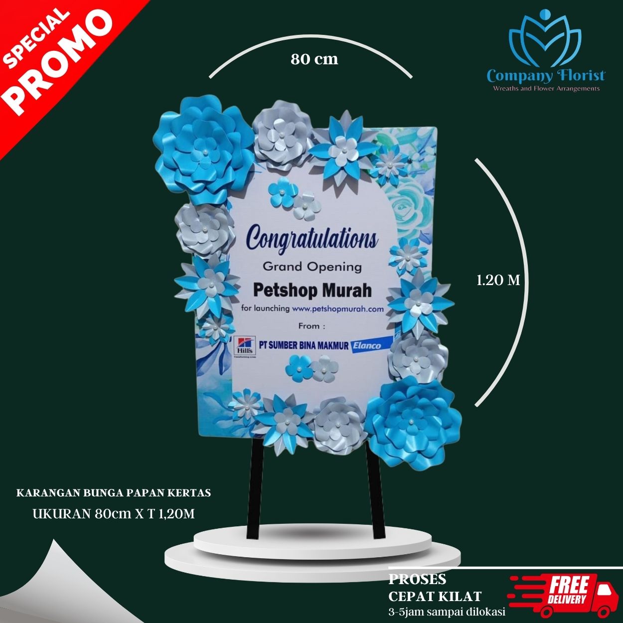 Papan Bunga Kertas Selamat & Sukses Jakarta – Company Florist